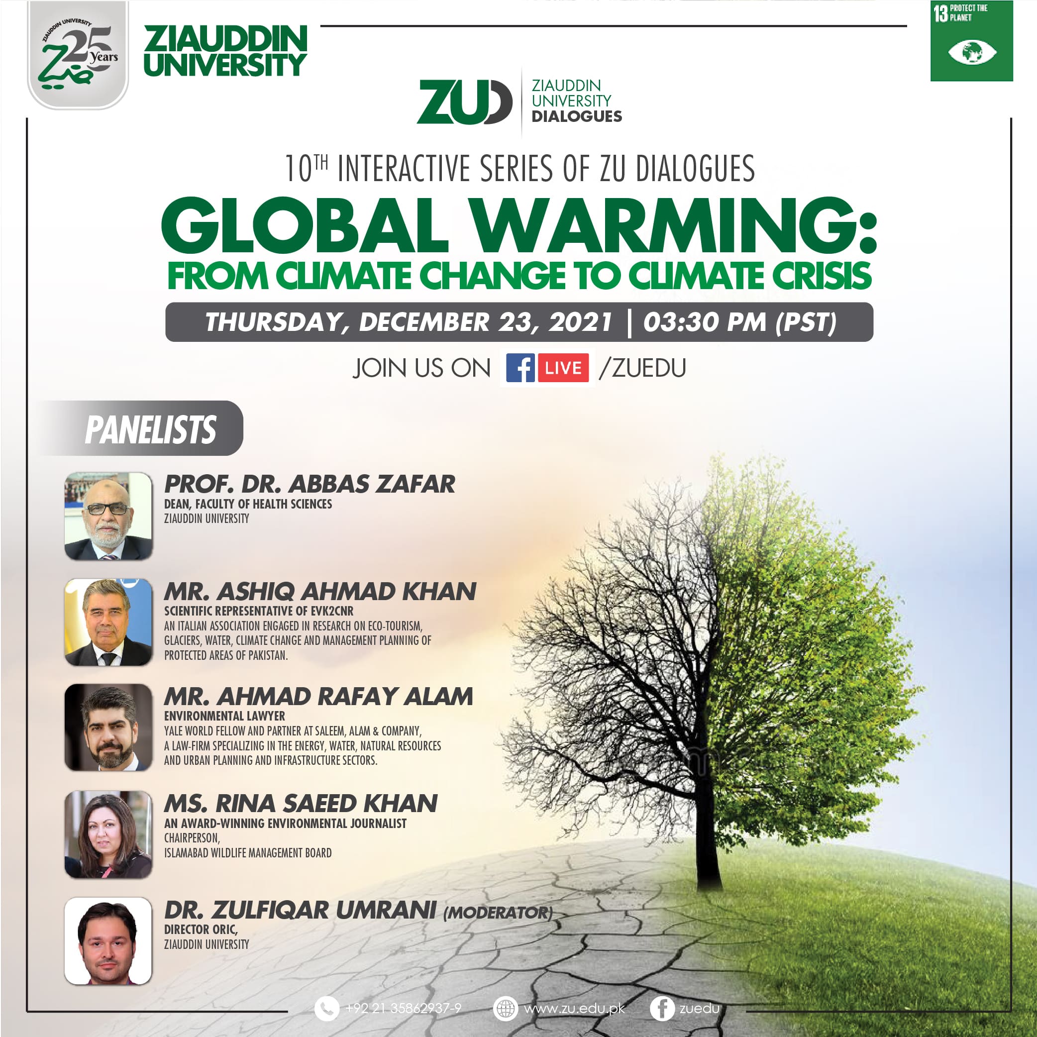 10th Interactive Series ZU Dialogues  “Global Warming: From Climate Change to Climate Crisis”